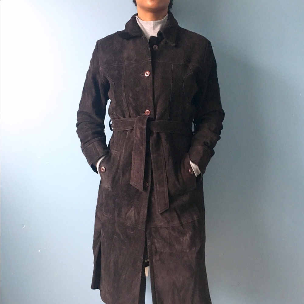 Chocolate Suede Trench